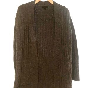 Banana Republic Wool Angora Blend Gray Open Front Cardigan